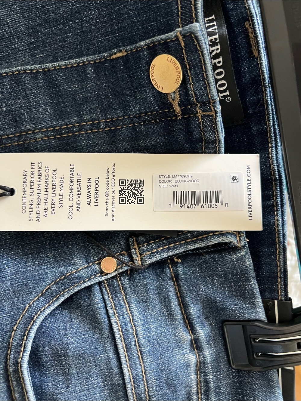 Liverpool Women’s Dark Blue Stretch Slim Jeans - Picture 4 of 4